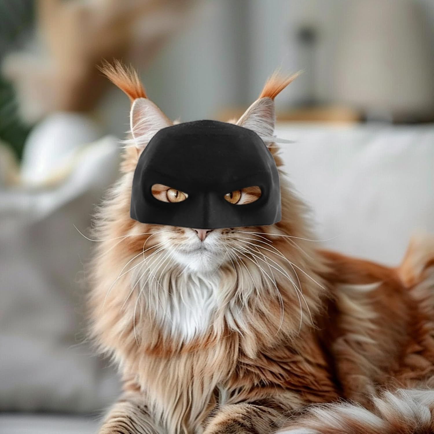 SYHSYC Batman Mask for Cats Batcat Mask Bat Mask 3D Cat Mask Cat Mask Cat Clothing Pet Costume for Halloween or Daily Fun Cosplay Bat Costume, 11 Cm image number 3