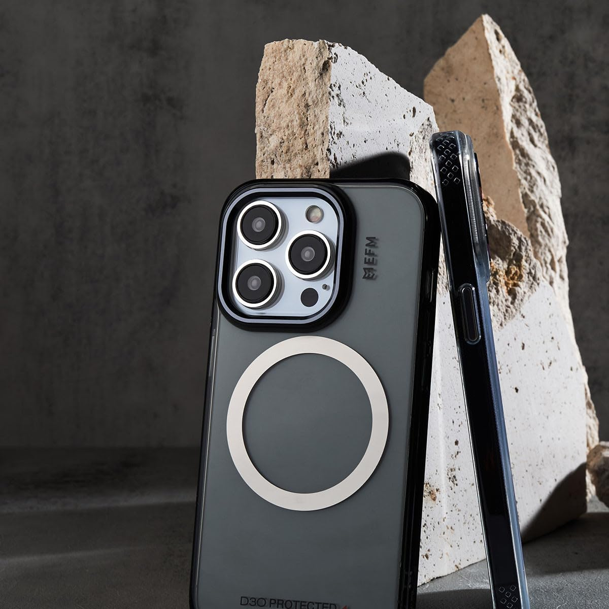 EFM Camera Lens Armour Suits Iphone 15 Pro/15 Pro Max - Carbon image number 1