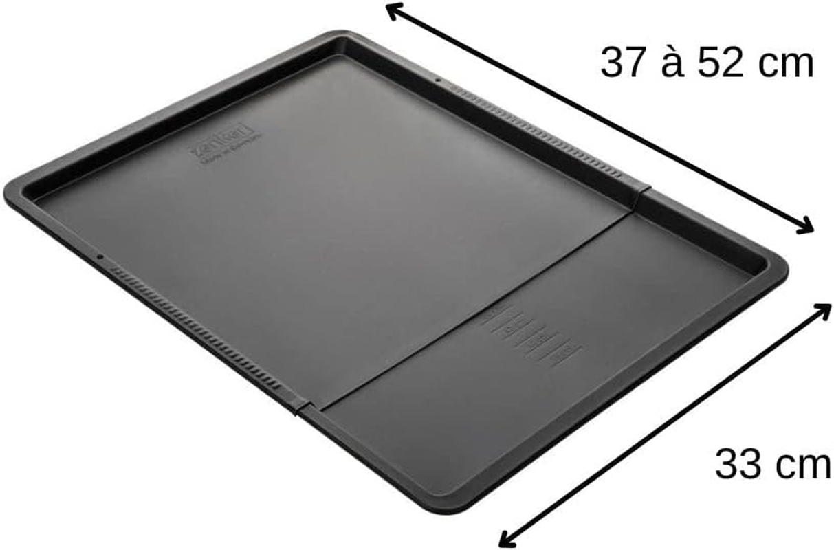 Zenker 6537 Extendable Baking Tray, Black, 14.57-20.47 X 12.99 X 0.59" image number 2
