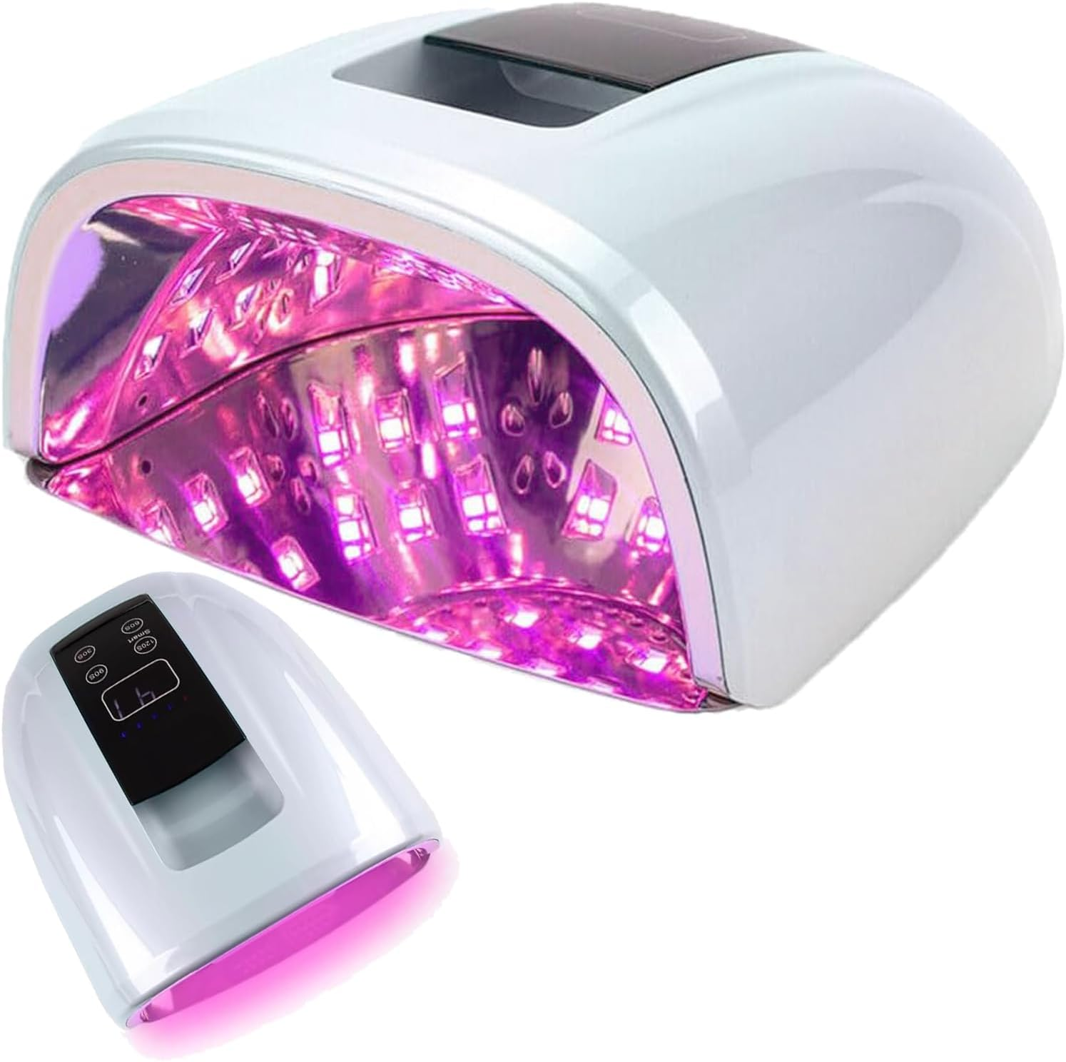 90W UV Nail Lamp Rechargeable Nail Dryer UV Light for Nails with Automatic Sensor/4 Timer Setting, Large Capacity-15600Mah Cordless Nail Gel Dryer image number 3