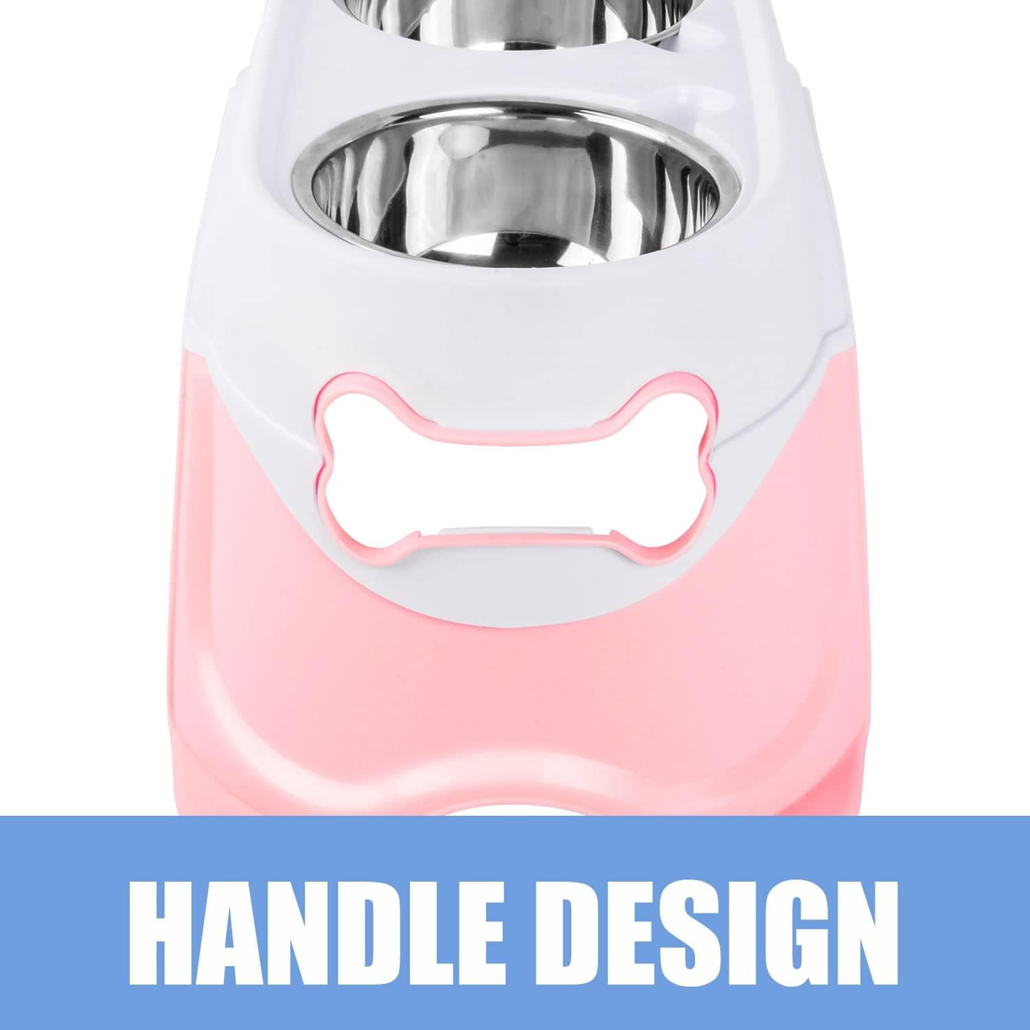 Truepal TP031 47 X 46 Cm Dual Elevated Raised Pet Dog Puppy Feeder Bowl Stainless Steel Food Water Stand Blue image number 6