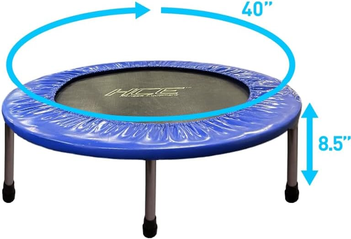 HCE Trampoline for Kids and Adults - 40-Inch, 10-Ft and 14Ft Bouncing Indoor and Outdoor Trampolines with Net Enclosure and Basketball Set image number 4