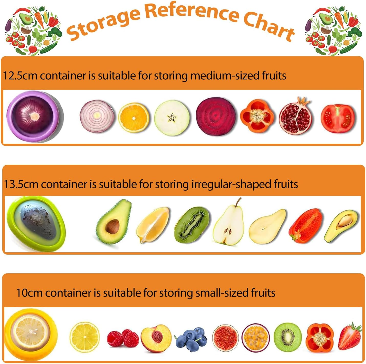 Avocado Saver and Tomato Holder - Set of 4 Reusable Silicone Fruit and Vegetable Storage Containers for Fridge - Ideal for Garlic, Onions, Lemons, and Potatoes image number 3