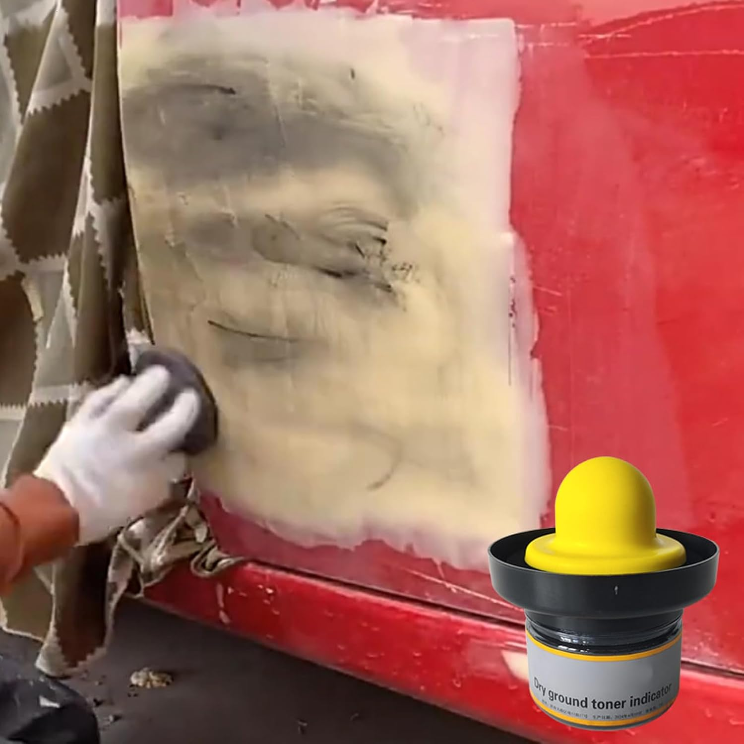 Dry Guide Coat, Dry Guide Coat Powder, Finding Defects Sanding Tool Instant Automotive Primers for Autobody Repair Truck Vehicle Highlights Scratches Finds Pinholes and Low Spots image number 3