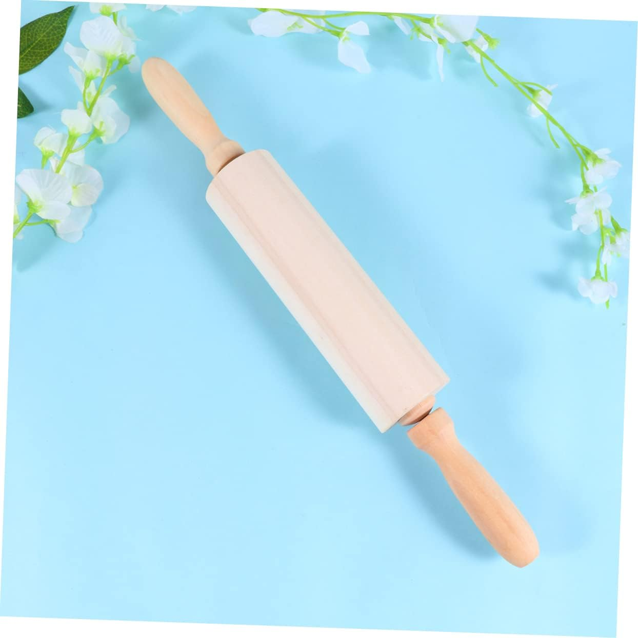 Christmas Wooden Rolling Pin Plain Dough Roller for Baking Kitchen Tool for Cookie and Pizza Preparation