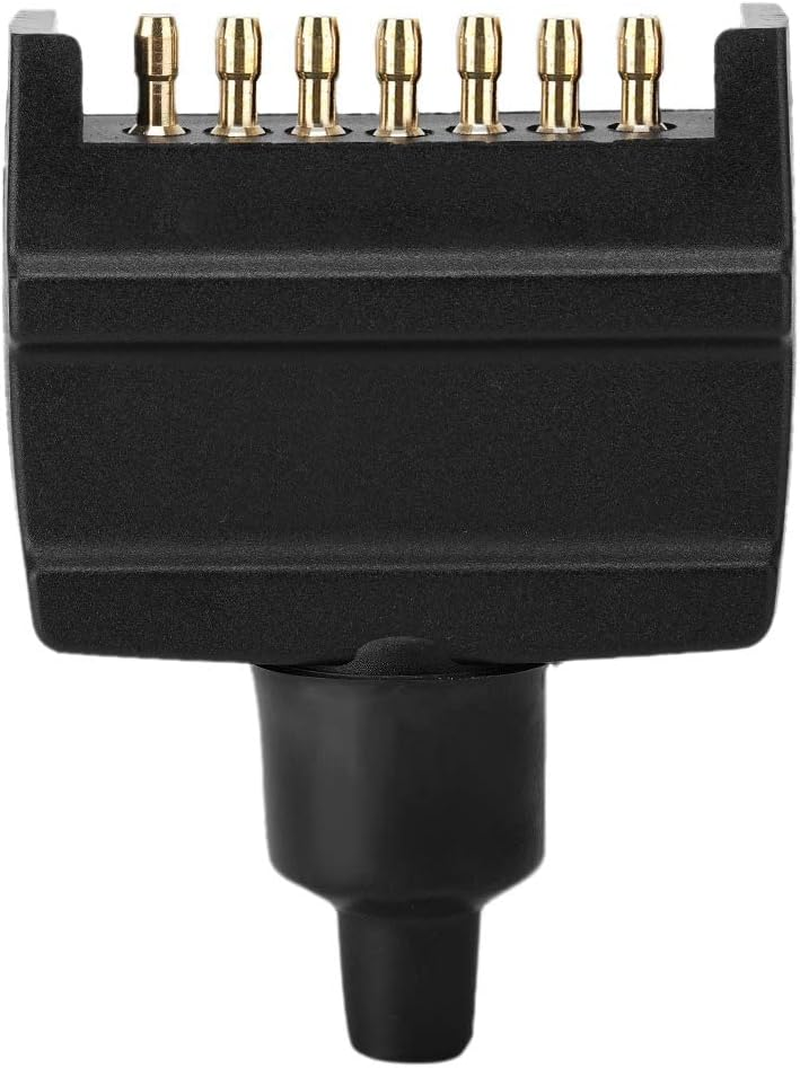 Durable 7 Pin Flat Trailer Plug Connector, Australian Design, Corrosion Resistant for Caravan, Truck, RV, Trailer, ABS Compatible, Black image number 4