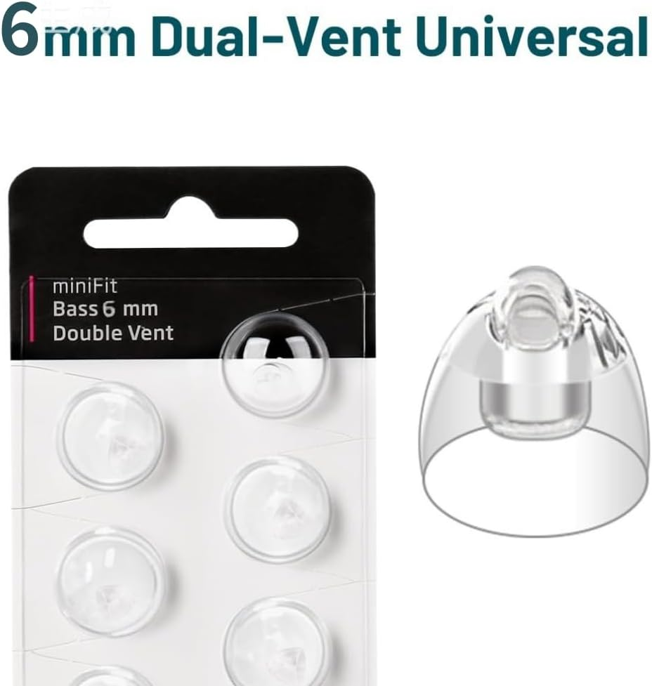 20Pcs Oticon Hearing Aid Domes, Minifit Bass 6MM Double Vent Domes for Oticon Replacements, Universal Hearing Aid Supplies and Accessories, Oticon Prowax Minifit, Resound Hearing Aid Domes(2-Pack) image number 3
