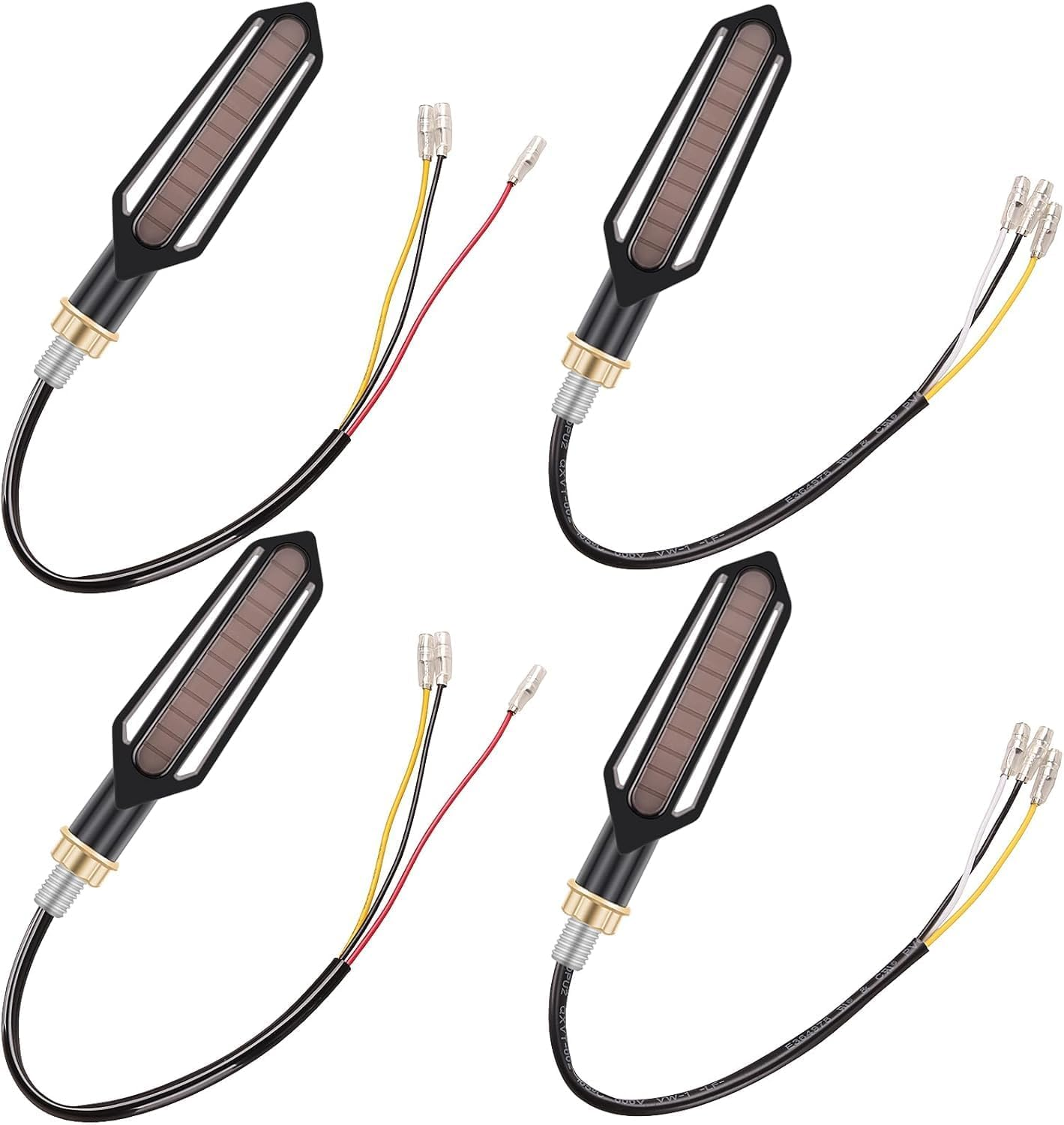 Kinstecks 4PCS Motorcycle Indicators Turn Signal Lights Flowing Motorbike Turning Indicators Daytime Running Lights Brake Lights 12V for Motorcycle Motorbike image number 4