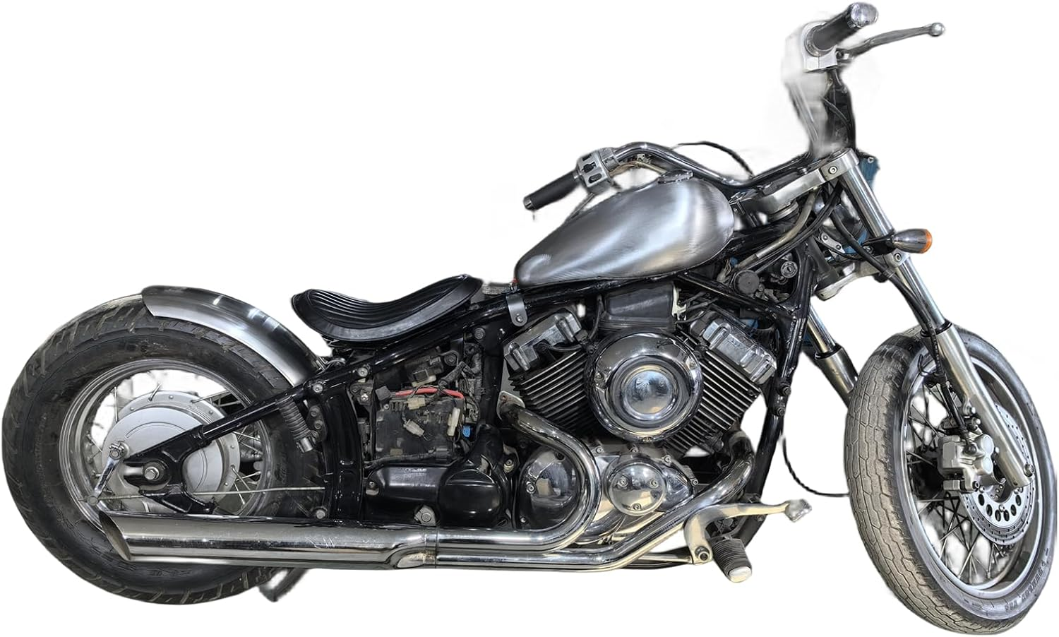 Silver Petrol Gas Fuel Tank with Oil Cap for YAMAHA Dragstar 400 650 Unpainted image number 5