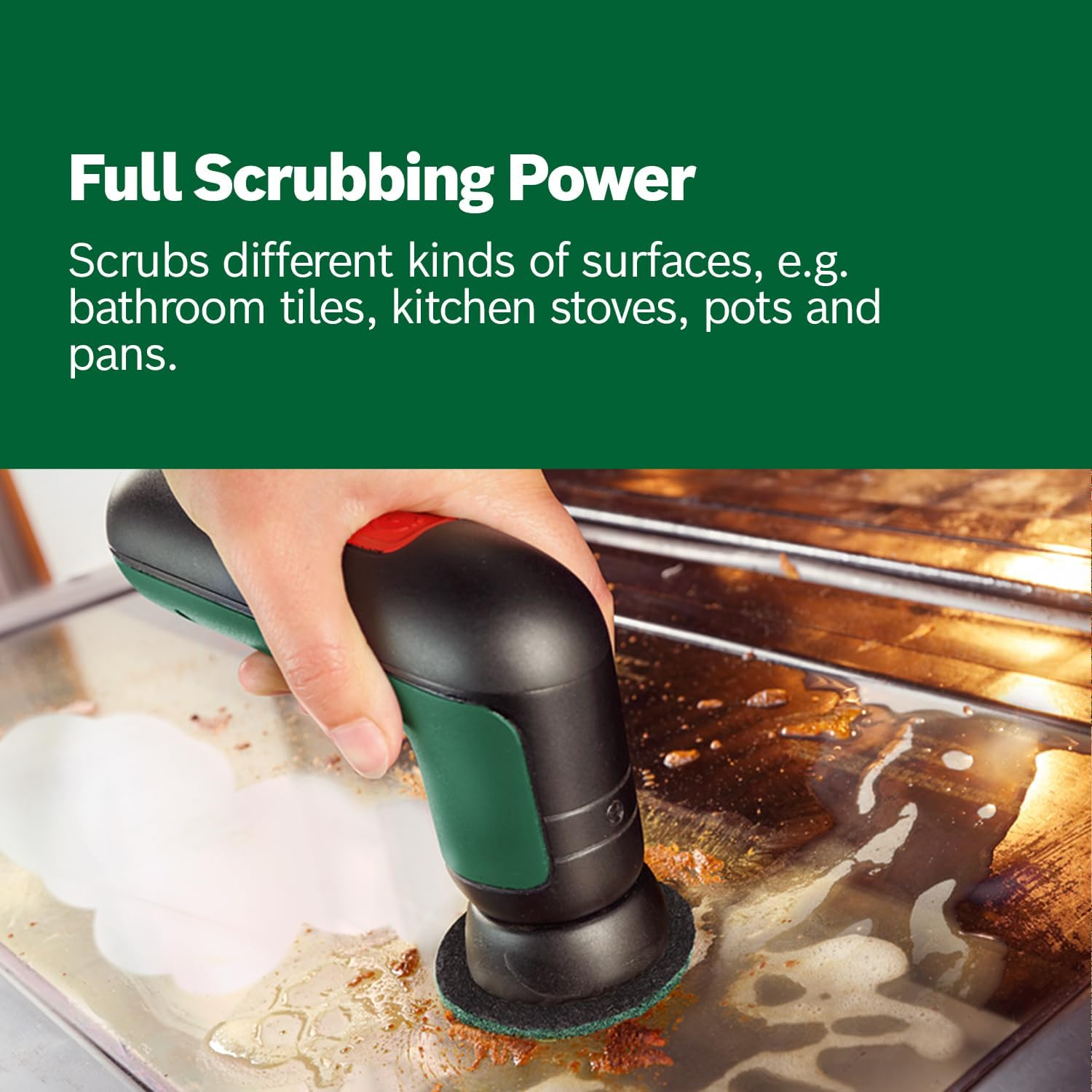 Bosch Home & Garden 3.6V Cordless Electric Power Cleaning Brush with 4 Cleaning Attachments & Micro USB Cable (Universalbrush). Made in Europe image number 1