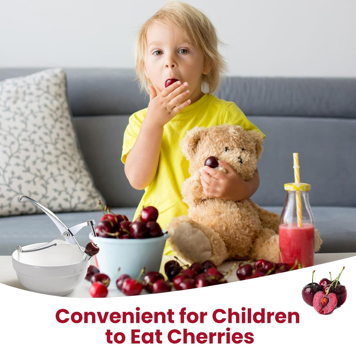 Cherry Pitter Cherry Picker Easy to Use,Heavy Duty Cherry Tool All Metal Construction, Easy to Clean, for Pitting Cherries, Olives, Kitchen Tool image number 6