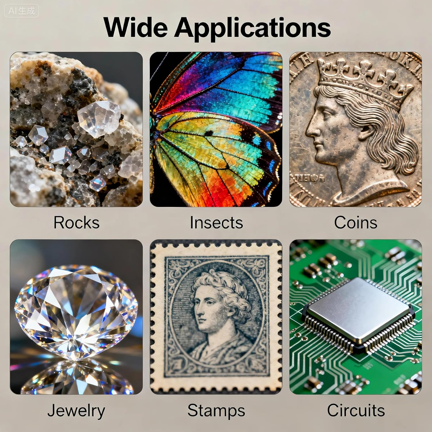 4.3" Coin Microscope - Zoltrax IPS Digital Microscope 1000X for Kid'S Hobby Developing,1080P Magnifier for Coins ，Compatible with Windows and Mac Os，Chargeable Long-Lasting Battery image number 3