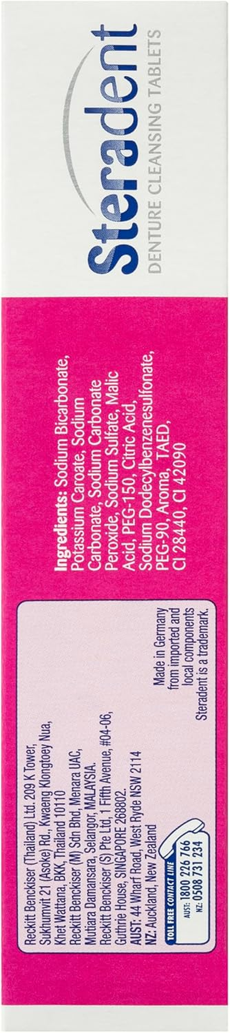 Steradent Denture Cleaning Tablets Extra Strength Intensive Whitening (Count of 30) image number 1