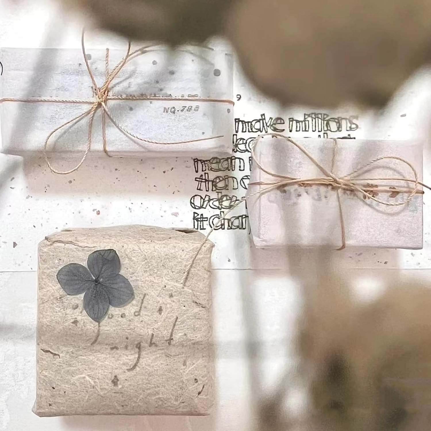 Lighufeic 50 Sheets Mulberry Paper Tissue Art Craft - Origami, Decoupage, DIY Crafts & Gift Wrap (8 X 11 Inch) image number 2