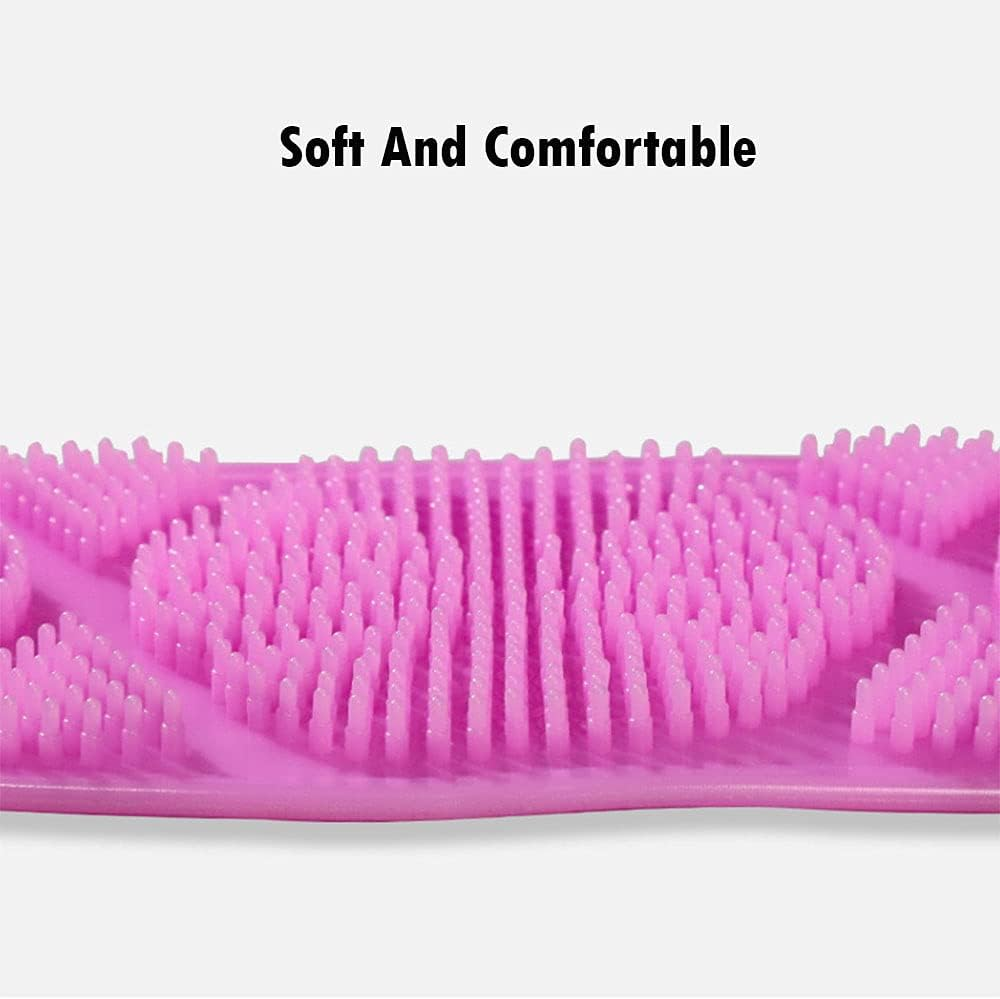 Silicone Back Scrubber for Shower, 70 Cm / 27 Inches Silicone Body Brush for Exfoliating, Shower Brush with Massage Particles for Women Men image number 5