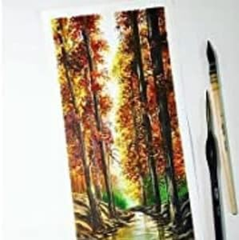 BRUSTRO Artists Natural Hair MOP Brush | Set of 4 - (0, 2, 4, 8) | Ideal for Watercolor, Synthetic Blend, round Paint Brush, Art Painting, Colour, Gouache, Wooden Handle, Professional and Students image number 1