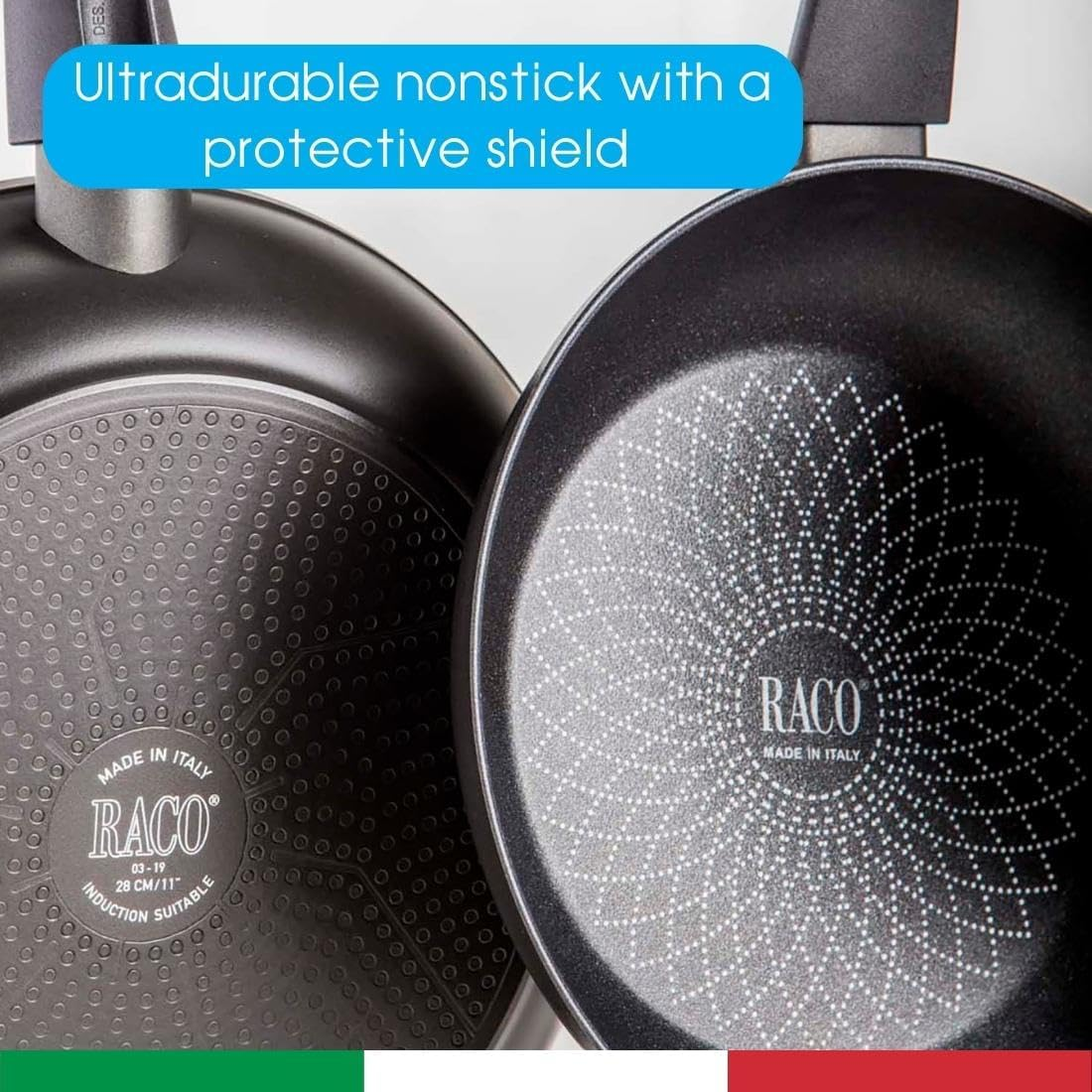 RACO Bravo 30Cm Nonstick Frypan, Dishwasher and Oven Safe, Induction Compatible, Black image number 6