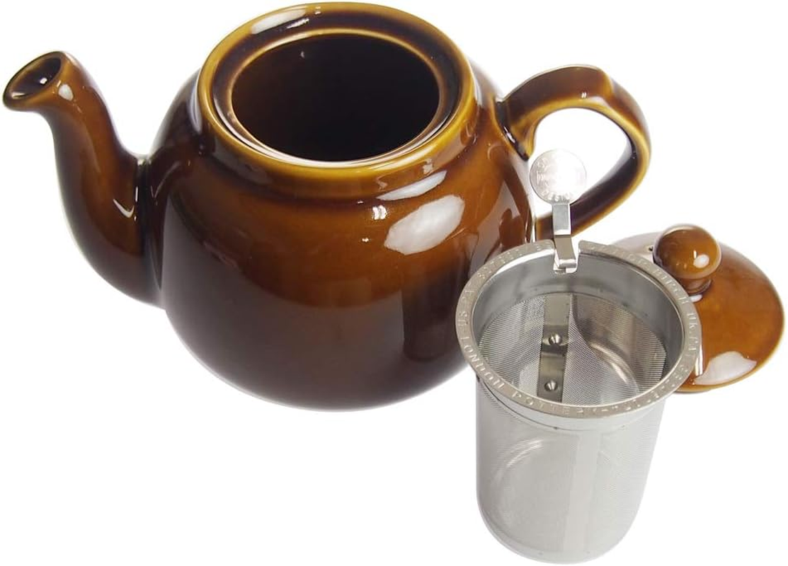 London Pottery Farmhouse Teapot for 4 Cups, Rockingham Brown