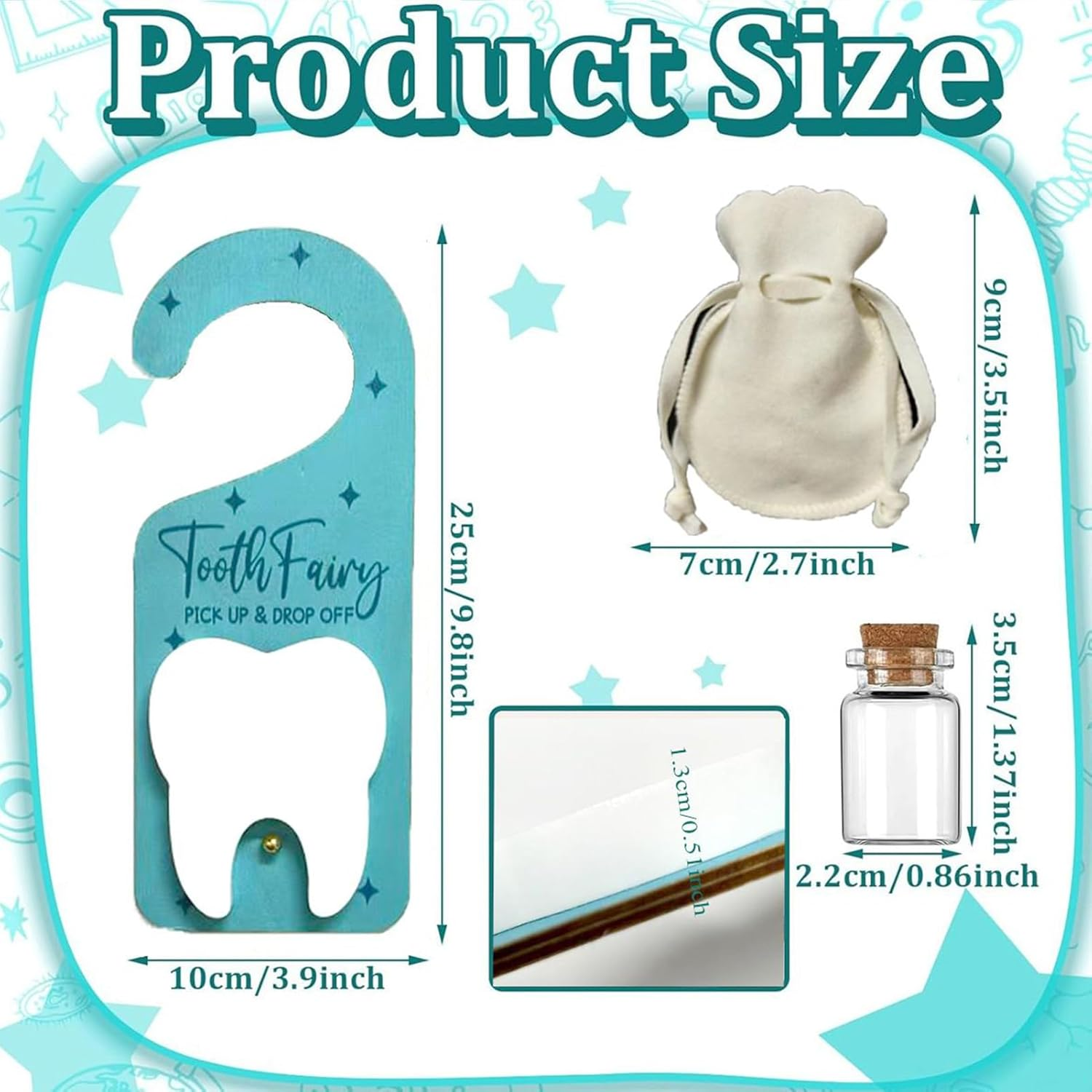 Generisch Children'S Door Hanger for Door Decoration with Milk Tooth Storage Door Handles Jewellery for Girls with Toothbag for Nursery and Home image number 1