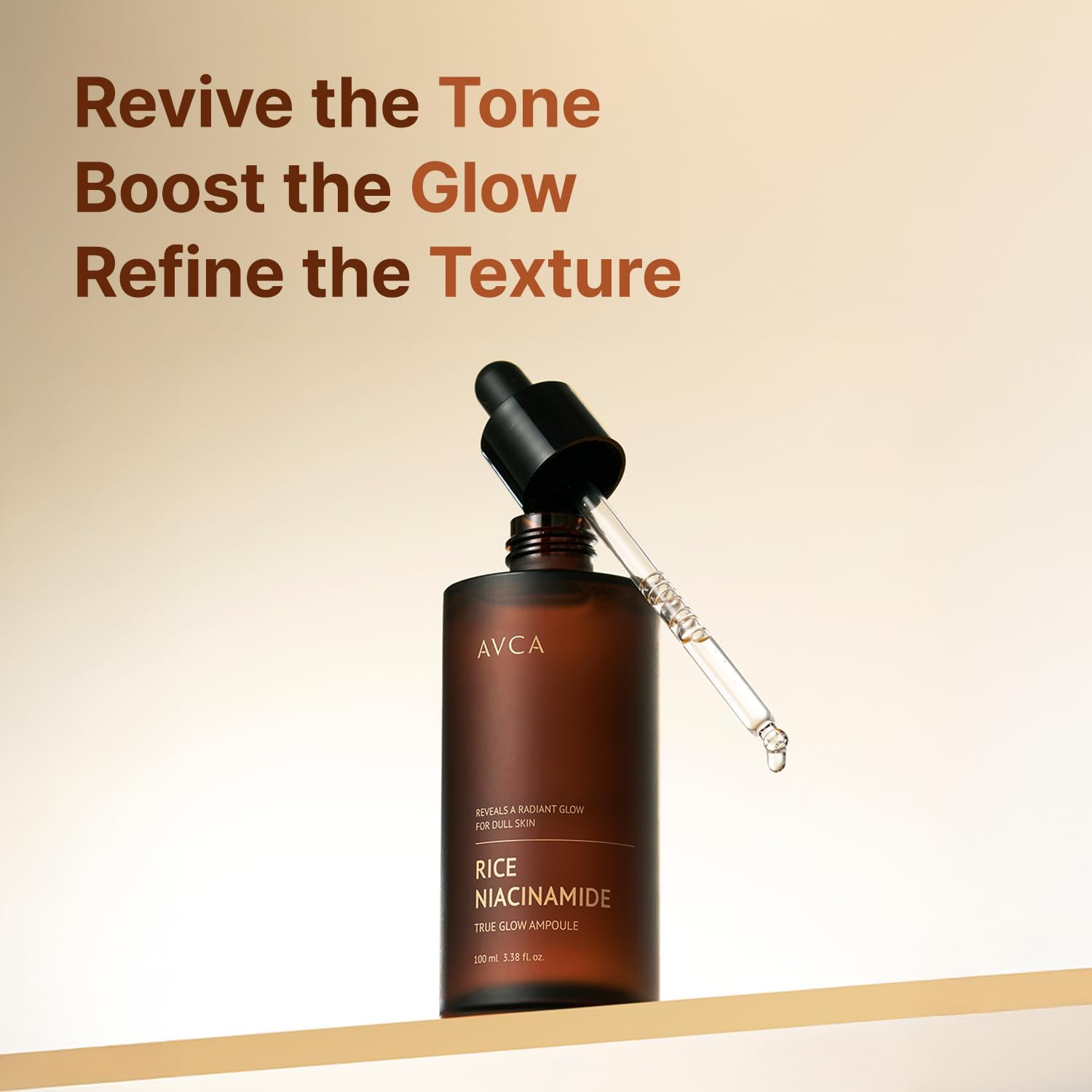 AVCA Rice + Niacinamide Serum 100Ml - Radiance-Boosting Face Serum with Rice Extract, 5% Niacinamide, Lightweight Hydration, Helps Refine the Look of Texture & Oil image number 4