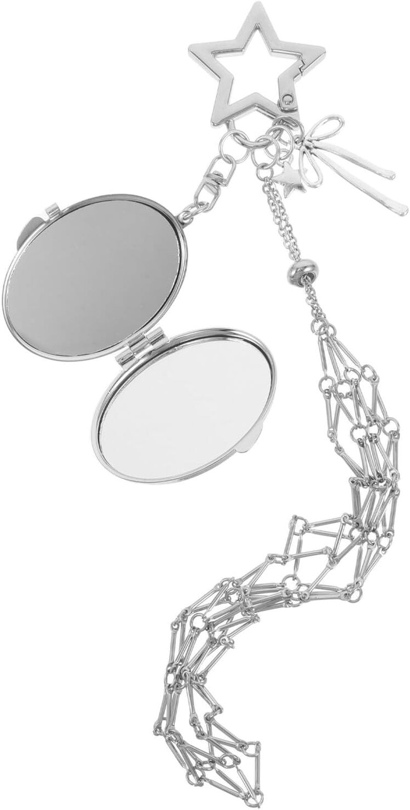 Anneome Stainless Steel Mesh Lipstick Pouch Keychain 16Cm Oval Organizer Pendant for Women&rsquo;S Handbag Charm, Compact Lipstick Storage Bag Charm for Wallets and Backpacks image number 3