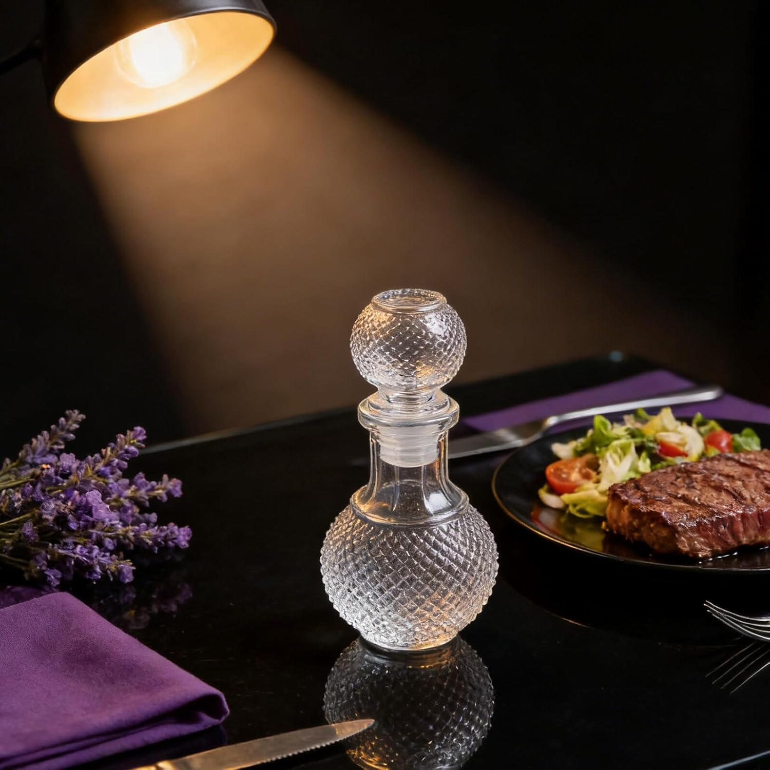 FELTECHELECTR Creative Thickened Glass Liquor Decanter 250Ml Earth Style Cocktail Container Whiskey Bottle Decorative Liquor Dispenser for Home Bar and Entertaining image number 6