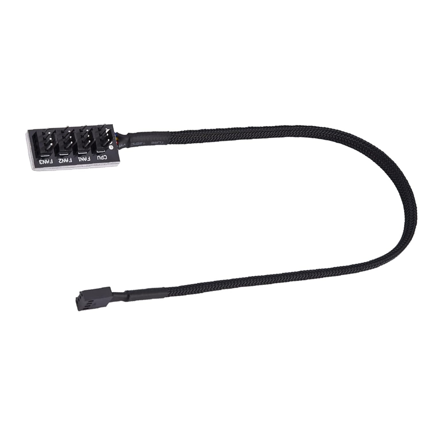 4-Pin Case Fan Connector Cable Extender with PWM Function, Black Sleeved 4 Way Splitter Hub for CPU Fans, Supports Speed Control, Compatible with 3-Pin / 4-Pin, for Tech Enthusiasts image number 6