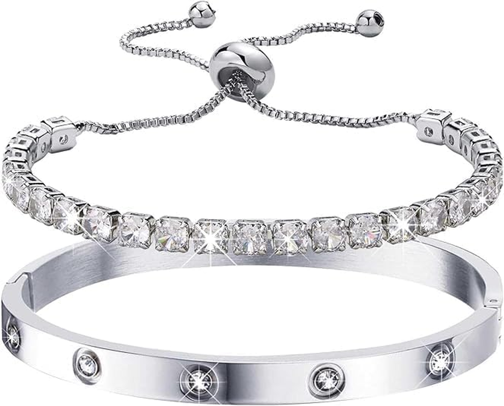 Guidre Lilo Stitch Bracelet, Lilo Stitch Sparkling Charm Bracelet, Lilo Stitch Adjustable Charm Bracelet, 18 Cm Stitch Charm Bracelet, Jewellery Bracelets for Daughter, Niece, Granddaughter, Pack of 2