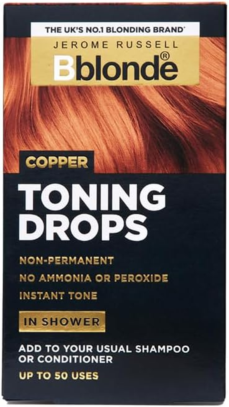 Jerome Russell Bblonde Copper Toning Drops - Non-Permanent Hair Toner, Refresh & Maintain Copper Hair Dye, Add in Shower with Shampoo or Conditioner, 50 Uses image number 2