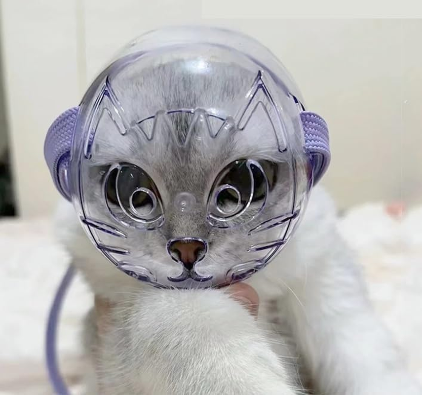 Transparent Cat Muzzles Anti-Bite Nail Trimming Bathing Adjustable Breathable Muzzle Puppy Mouth for All Cat and Pointed Mouth Dog Prevent Biting Chewing Barking Training (S) image number 3