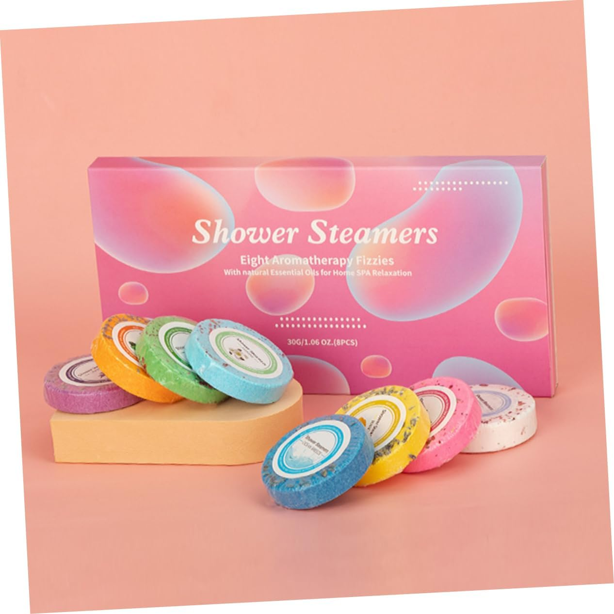 HAMPPLIES Aroma Bath Tablets 8Pcs Essential Oil Shower Drops for Women Bath Fragrance Tablets Aromatherapy Shower Experience image number 6