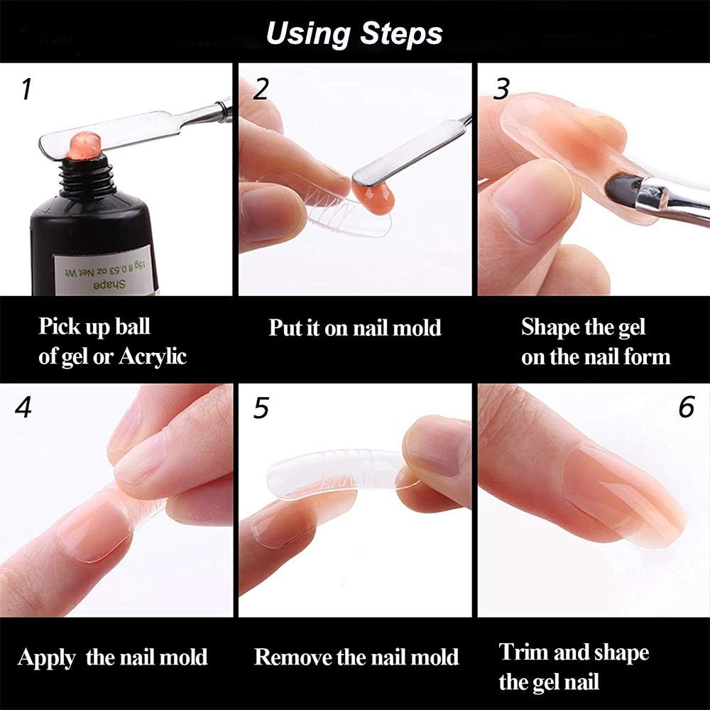 Kalolary 2Pcs Acrylic Dual-Ended Poly Gel Nail Brush, Gel Picker and Nail Pusher Peeler Scraper, Nail Polish Cuticle Remover Stainless Steel Gel for Nails Extension(Pink&Black) - Blue + Purple image number 2