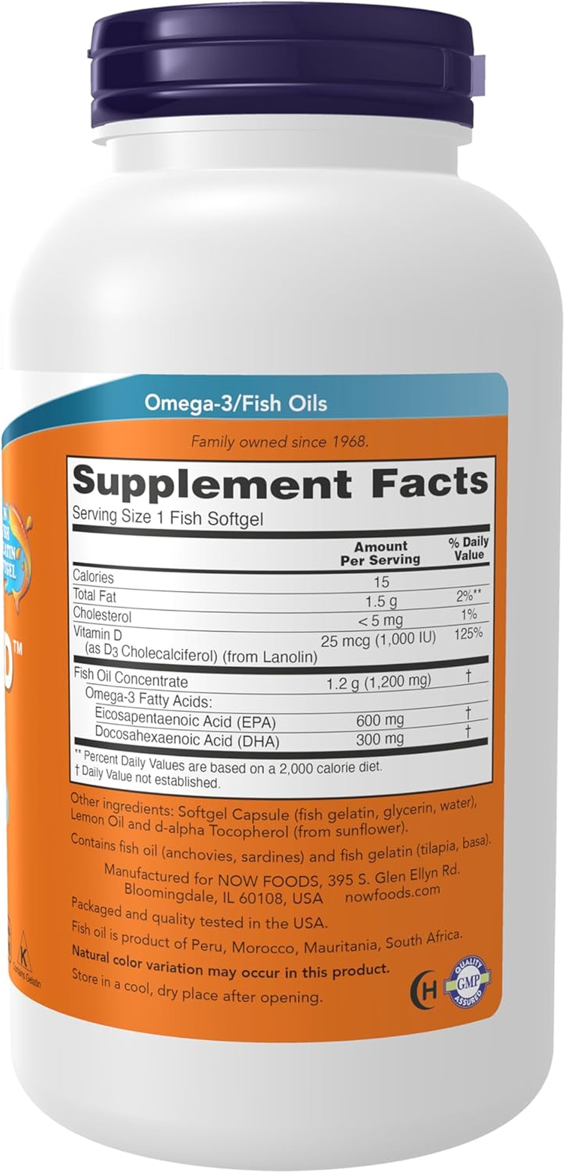 Now Foods Ultra Omega 3-D Softgels, 180 Size image number 4