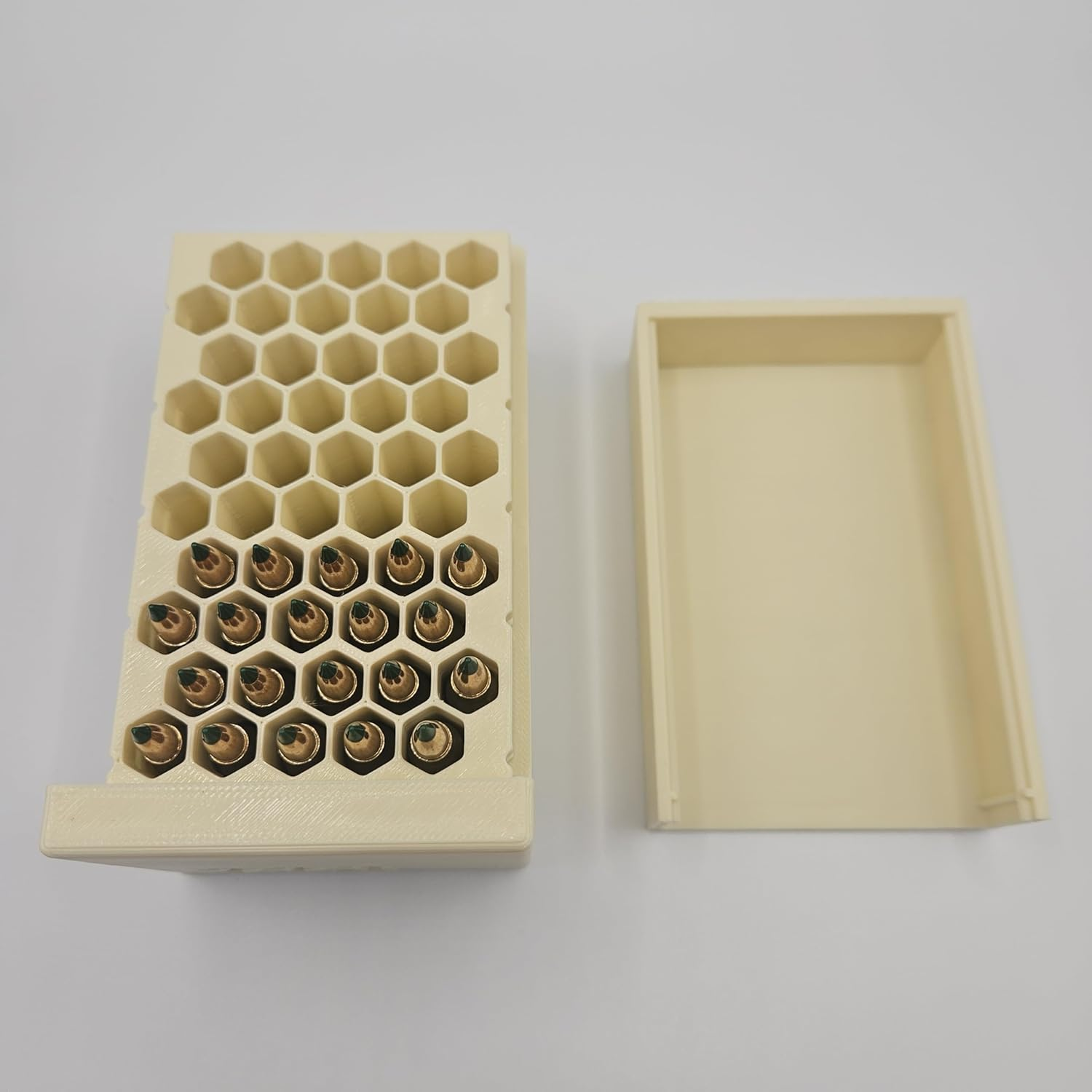 .223 Ammo Box Dispenser Case Australian Made - 50 round Magazine Rifle Speed Loader Ammunition Storage Loader Range - Tan