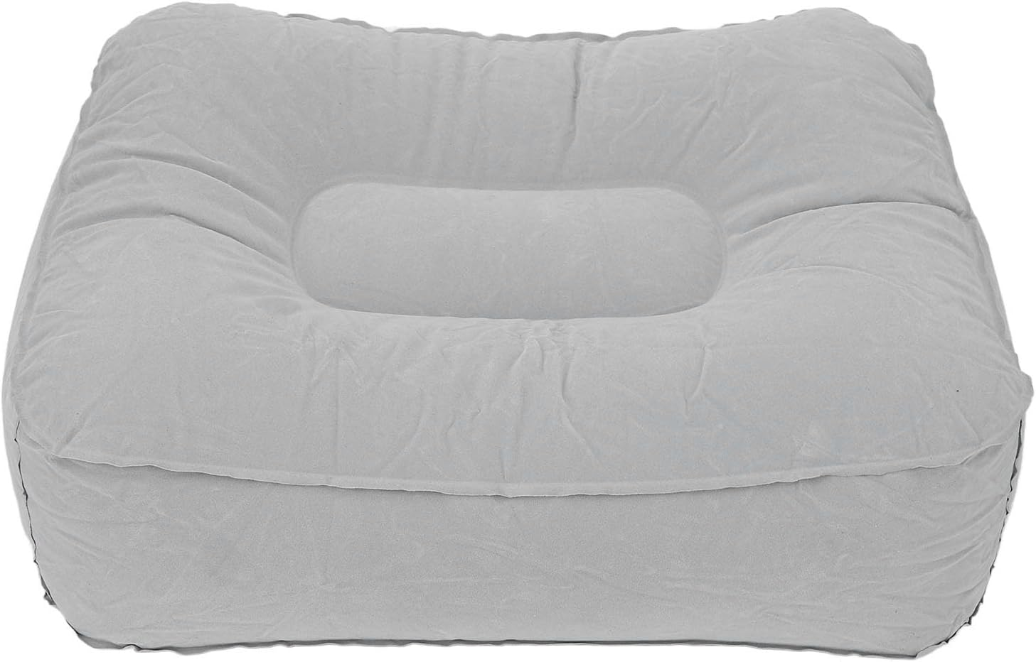 Inflatable Foot Rest, Inflatable Foot Pillow for Air Travel Multifunctional PVC Flocking Portable Leg Rest Pillow for Cars Travel Office Living Room Airplane image number 4