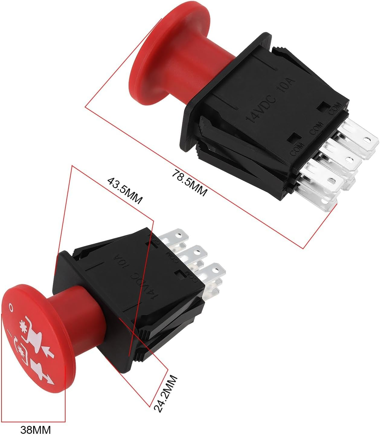 Emagtech 539131627 430-433 PTO Switch Compatible with Husqvarna Compatible with Craftsman AYP Compatible with Dixon DX260 DX272 LZ6127 7230 MZT 61 CT160 CTH130 Mower image number 3