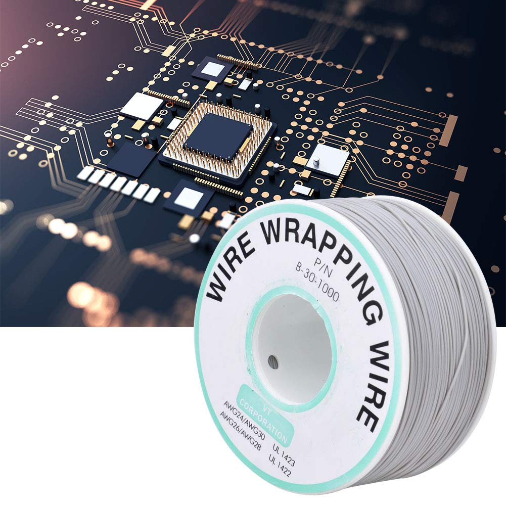 Marhynchus Gray OK Wire Printed Circuit Board Repairing Tin Plated Copper 30AWG Wrapping Jumper Wire Copper 30AWG 300 M image number 3