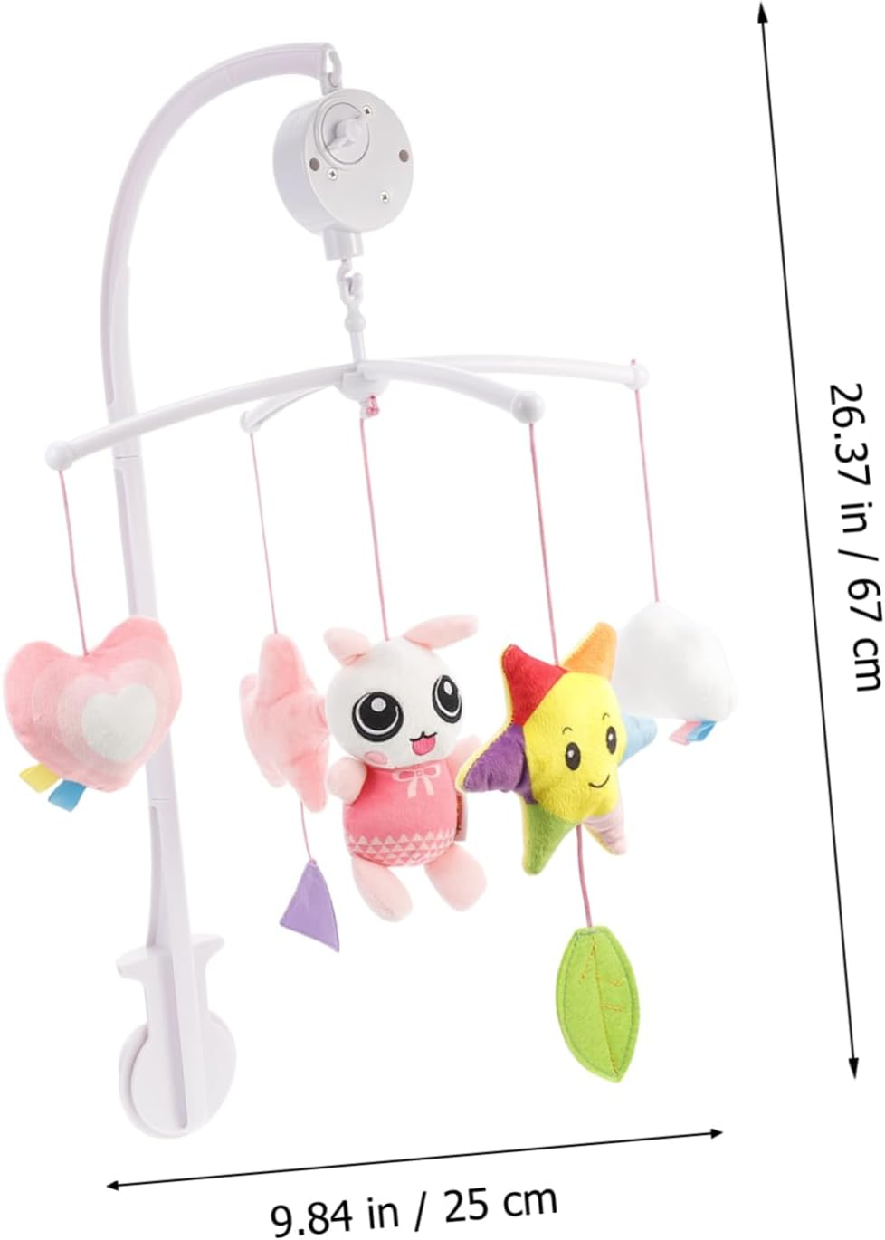 Mobile Crib Rabbit Musical Nursery Mobile for No Batteries Required Enhances Development for Showers Calming Effect for Crib Sleep image number 4