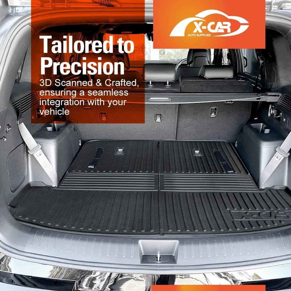 X-CAR 3D All Weather Boot Liner for Hyundai Santafe Santa Fe 6/7 Seater 2024-2025 Heavy Duty Cargo Trunk Cover Mat Luggage Tray image number 3