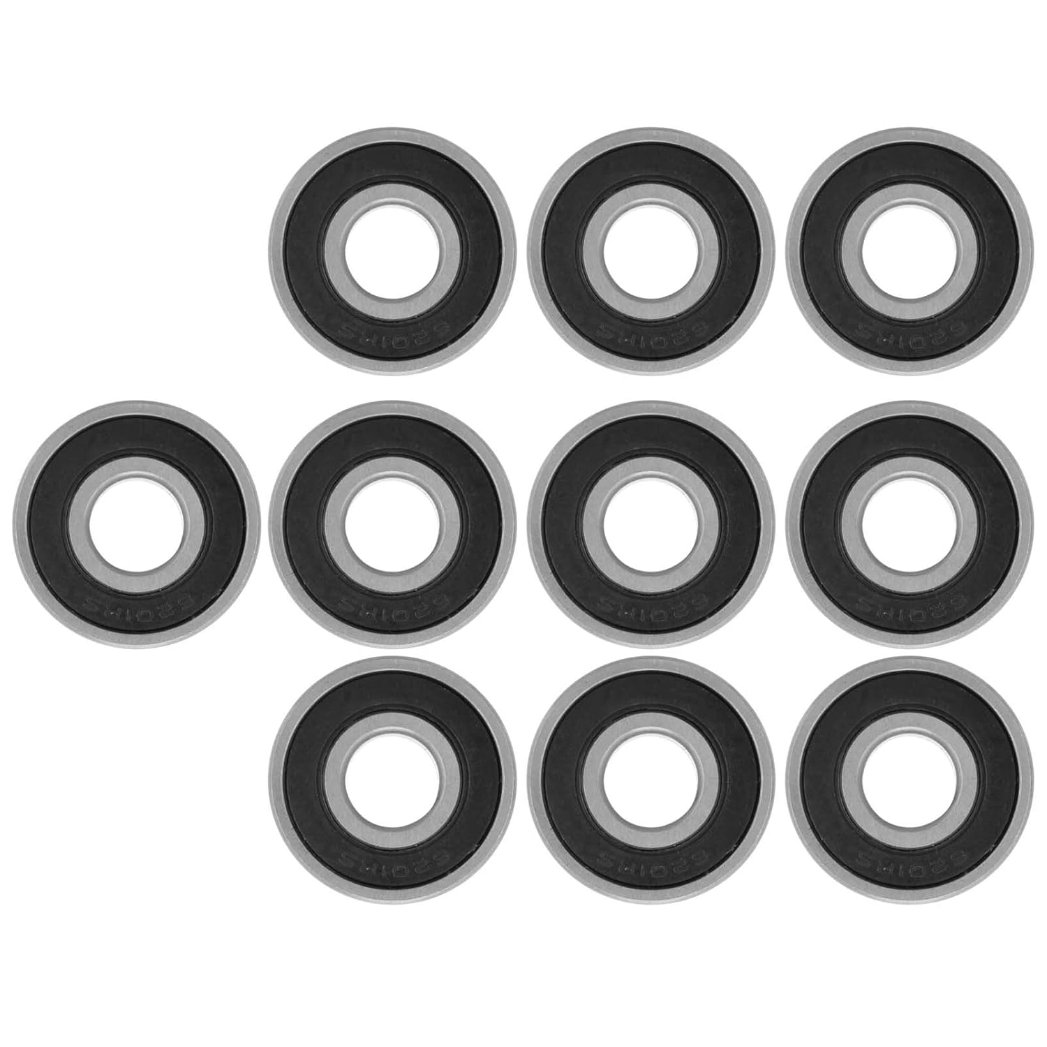 Jectse 10Pcs 6201-RS Ball Bearing, Deep Groove Steel Bearing, 32 * 12 * 8Mm, for Gearboxes, Instrumentation, Motors, Household Appliances, Internal Combustion Engines image number 2