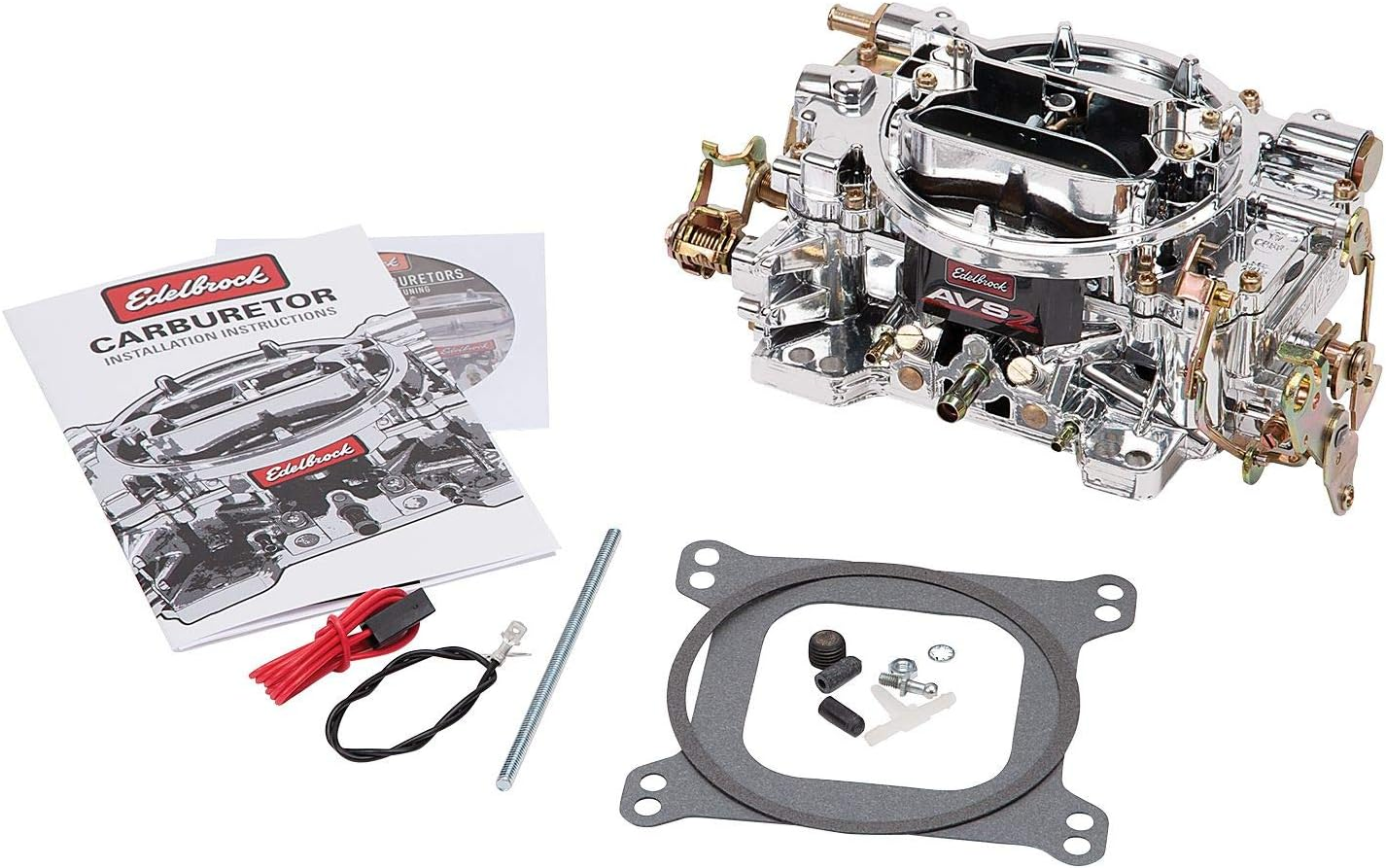 Edelbrock 1905 AVS2 Series Carburetor 650 Cfm Square Flange Non-Egr Manual Choke Satin AVS2 Series Carburetor image number 2