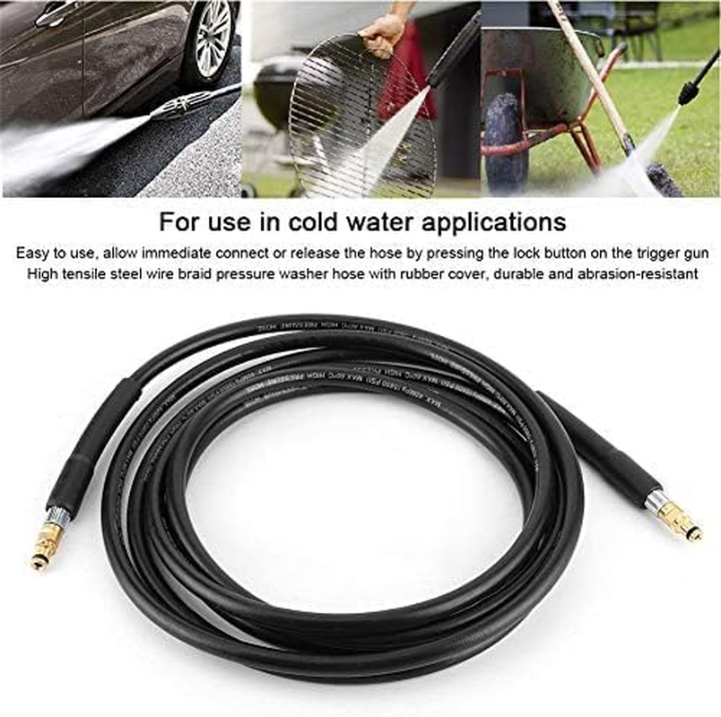 10M Pressure Washer Replacement Hose,Pressure Washer Hose High Pressure with Click Type Plug Quick Connect Washer Water Clean Hose Car Cleaning Pipe Fit,Pressure Washer Hose for Karcher K2 K3 K4 K5 image number 6