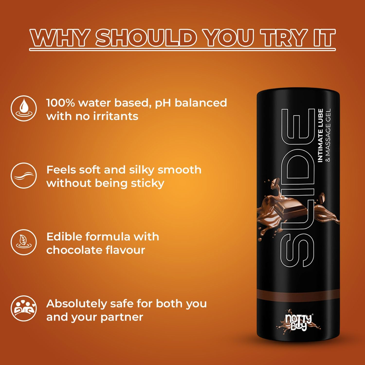 Nottyboy Chocolate Flavoured Lube Personal Lubricant 100Ml image number 4