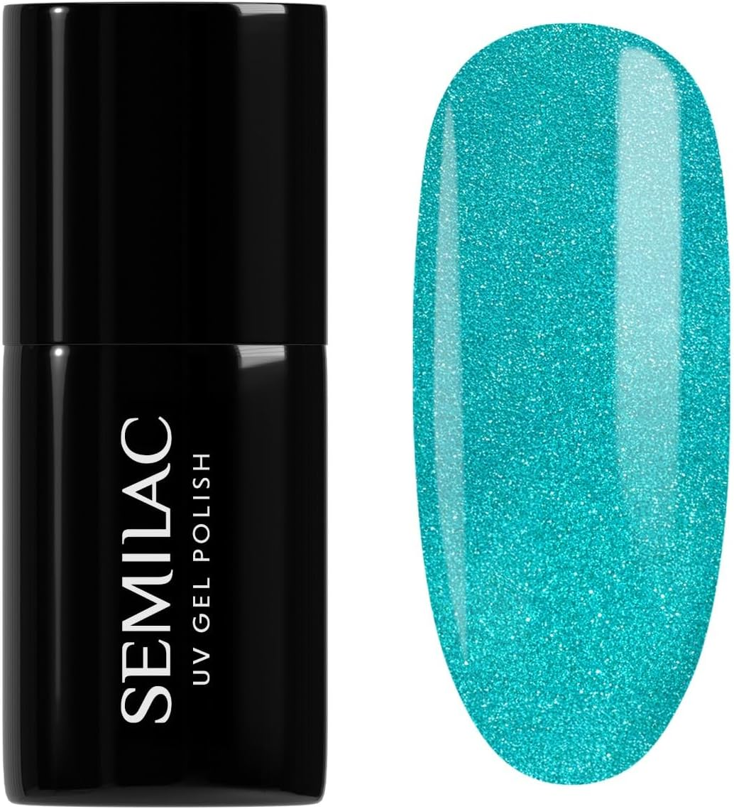 Semilac UV Nail Polish Pink 390 Spark of Bare Love 7 Ml Colour Varnish for Colour-Intensive Fingernails Economical and Durable Nail Polish