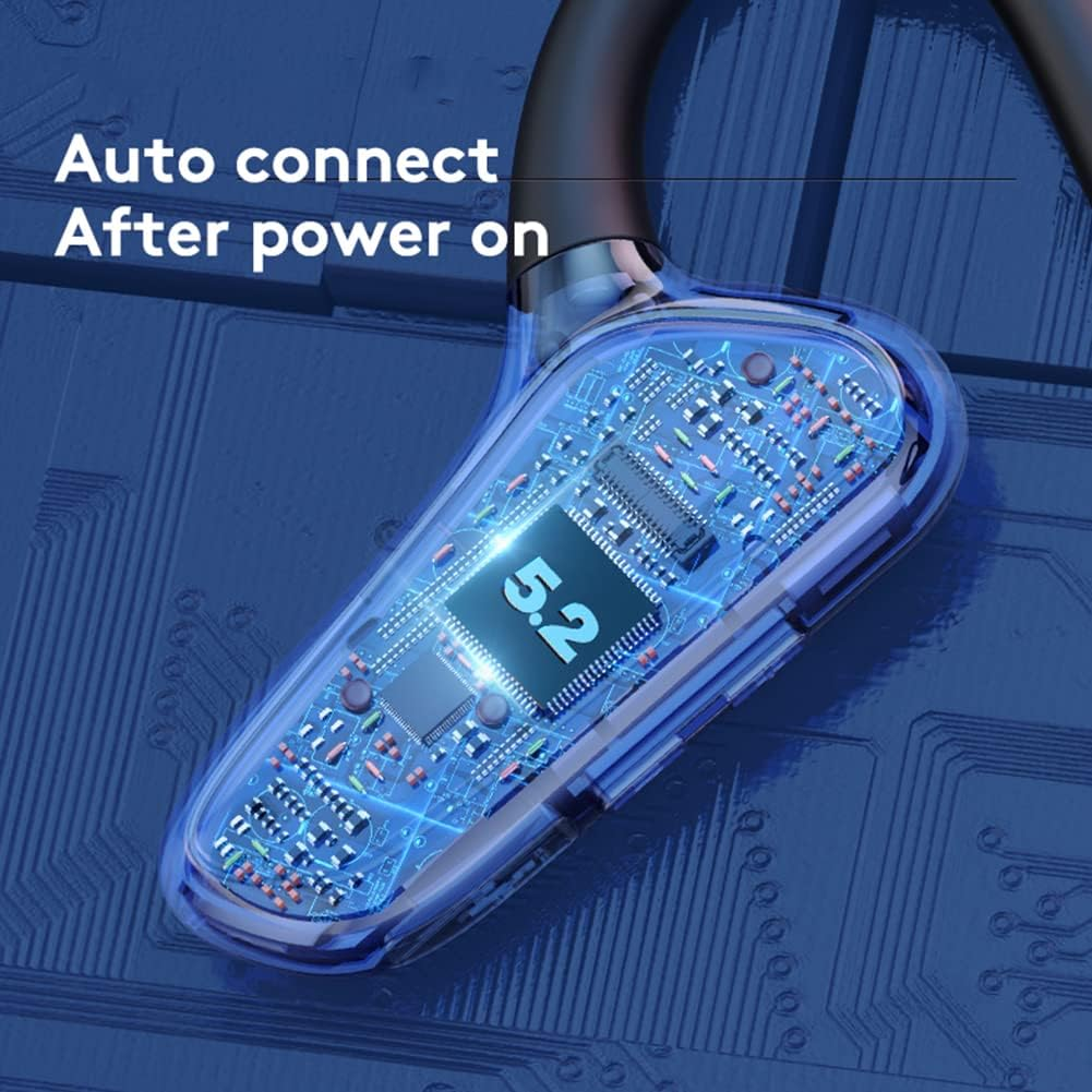 M-D8 Bone Conduction Headphones Open Ear -Compatible 5.2 Wireless Earphones Practical Headset for Sport - Black image number 5