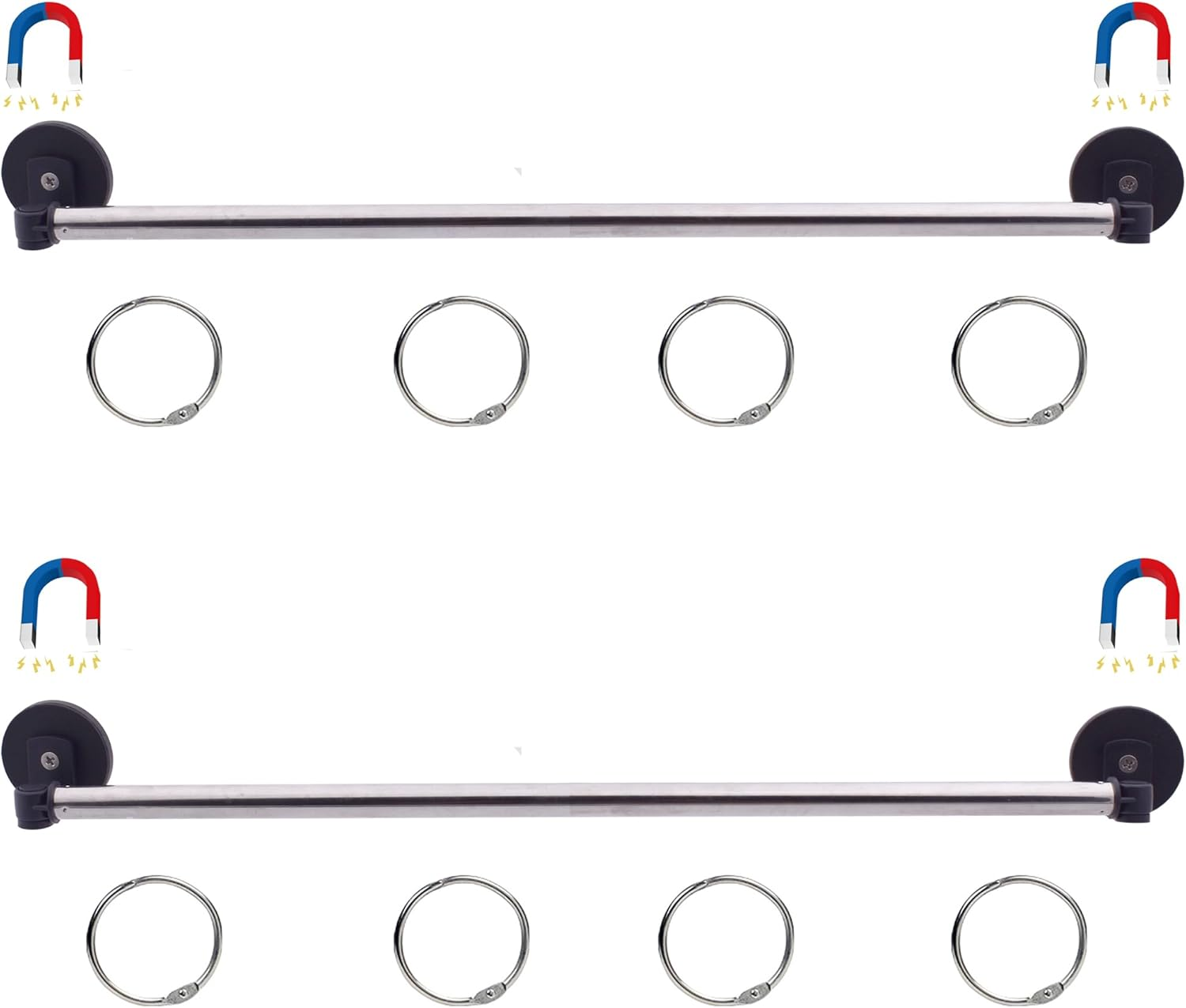 YYST 29" (74CM) Magnetic Anchor Chart Holder Adjustable Magnetic Date Cards Holder Calendar Holder for Kids Crafts, Classroom Calendar, Classroom Decor W O Rings