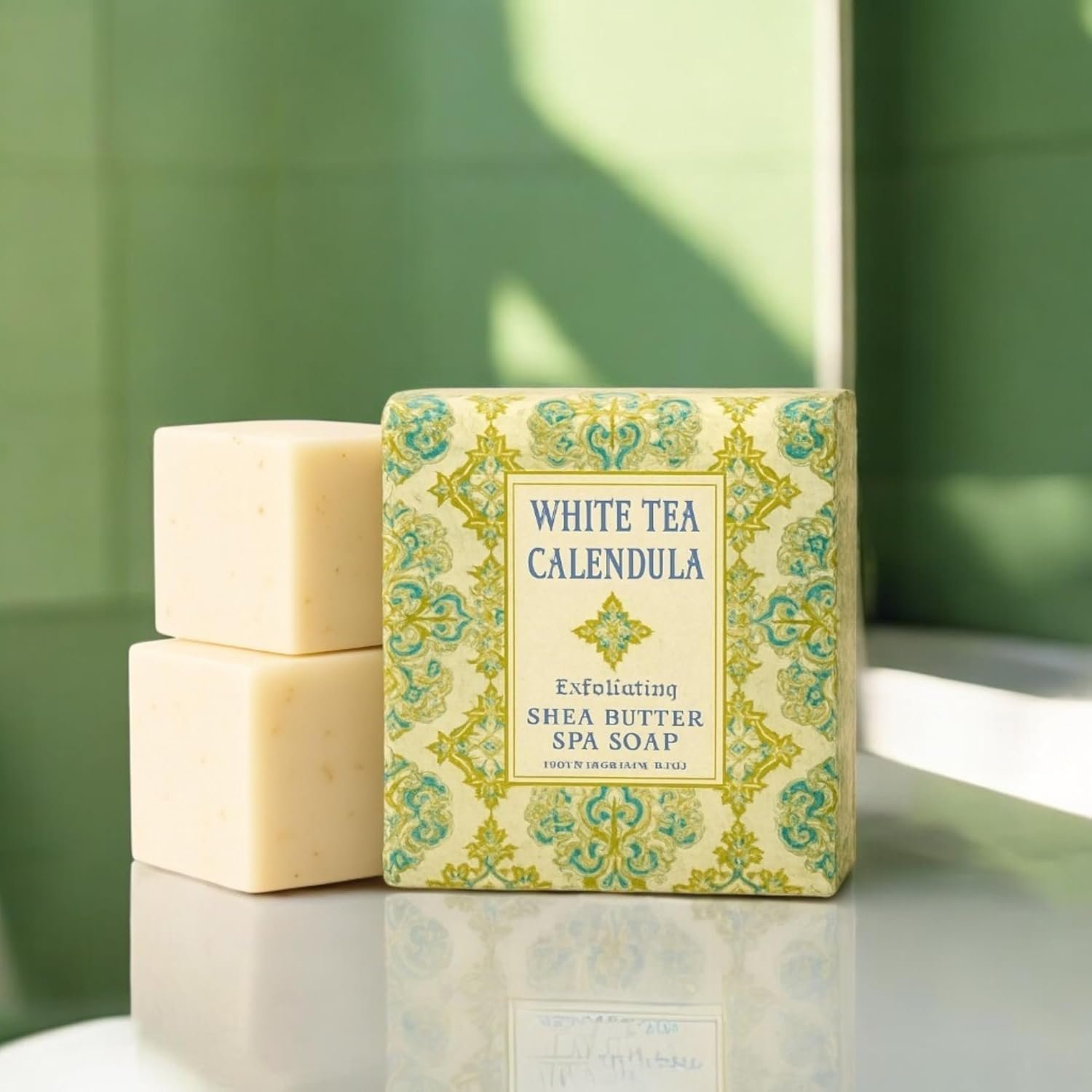 Greenwich Bay Mini Botanical Soap Bars 12 Pack &ndash; 1.9 Oz Each &ndash; Scented Guest Soaps for Airbnb, Spa, Hotel, Salon, or Bath &ndash; Individually Wrapped Elegant Travel Size Bars White Tea Calendula