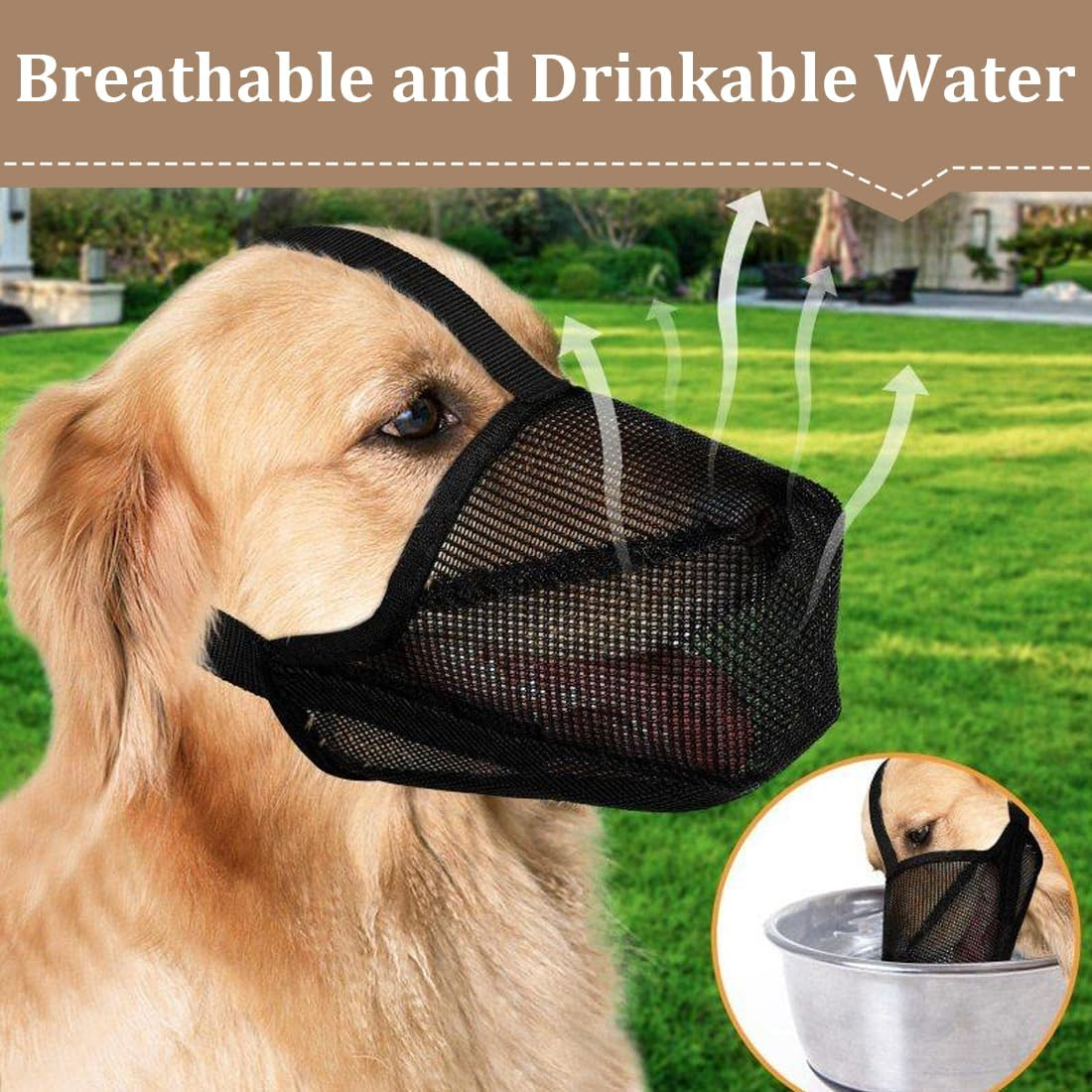 Muzzle for Large Dogs, Breathable Pet Mask, Dog Training for Small, Medium, Large image number 5