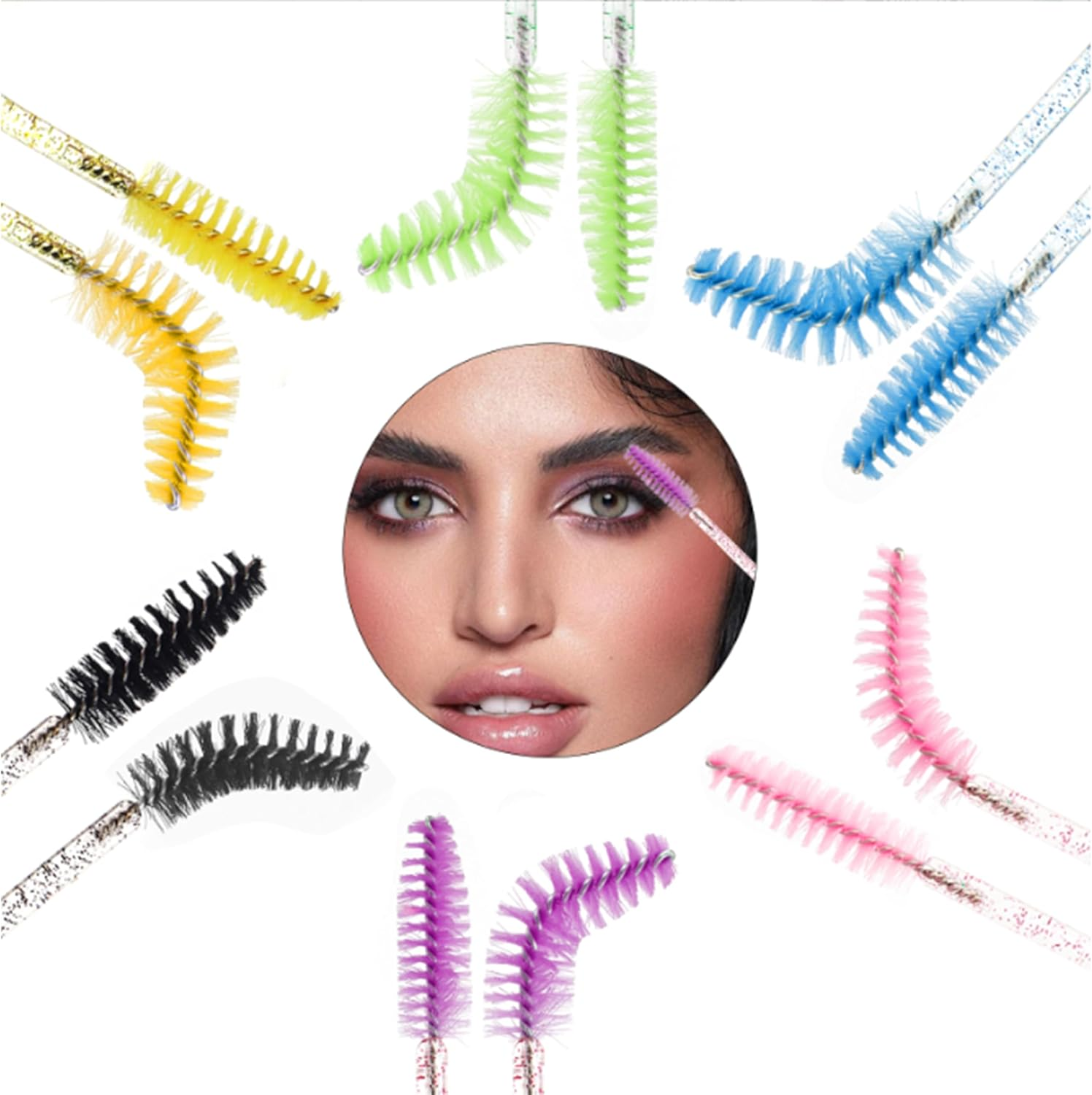 300 Disposable Crystal Spoolies for Eyelash Extensions, Brows & Makeup &ndash; Lash Brushes for Salon & Professional Use image number 5