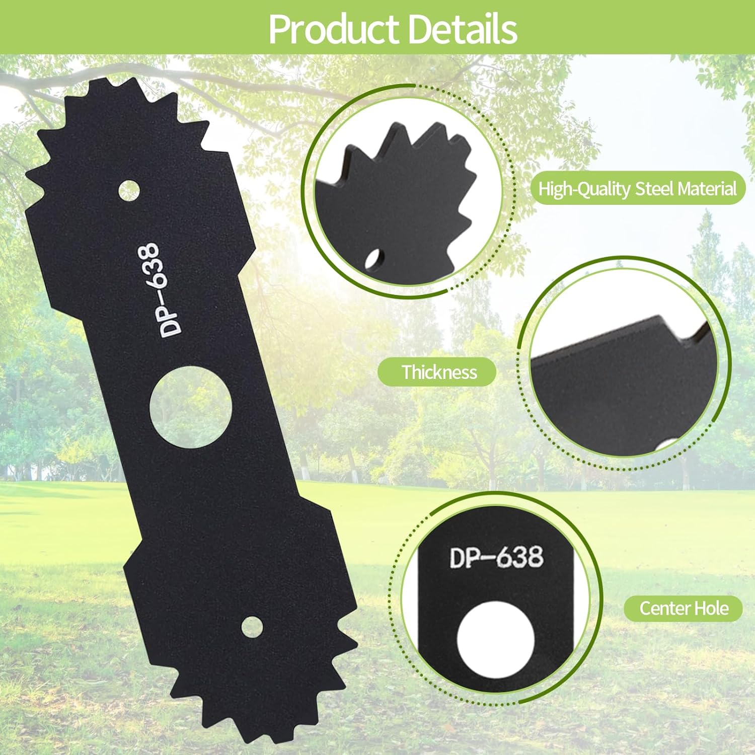 2 PCS Lawn Mower Edger Blades with Teeth, Lawn Trimming Machine Blade, Electric Lawn Edger Blade Compatible with Ryobi Edger RY13050 RY13050A RY15518 RY40030, Heavy Duty Steel Edger Blade Replacement